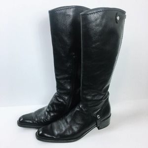 Stuart Weitzman Pointed Leather Riding Boots